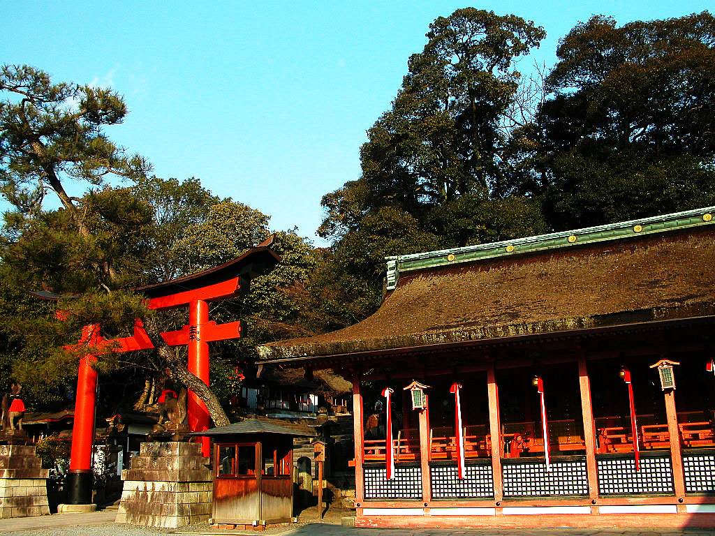 Torii which goes to a shrine Gonden and an end