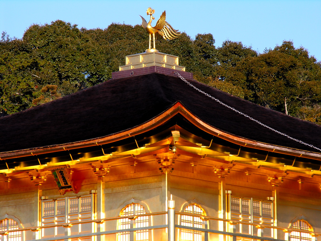 The Kinkakuji Temple of the morning of winter