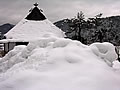 Snow-covered landscape of the village of the Miyama thatch