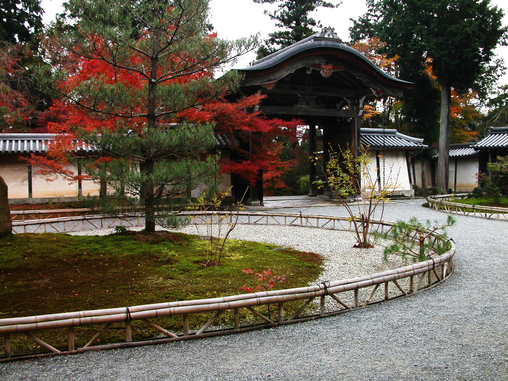 二尊院　龍神遊行の庭園　左クリックで二尊院へ右クリック背景に設定で壁紙へ